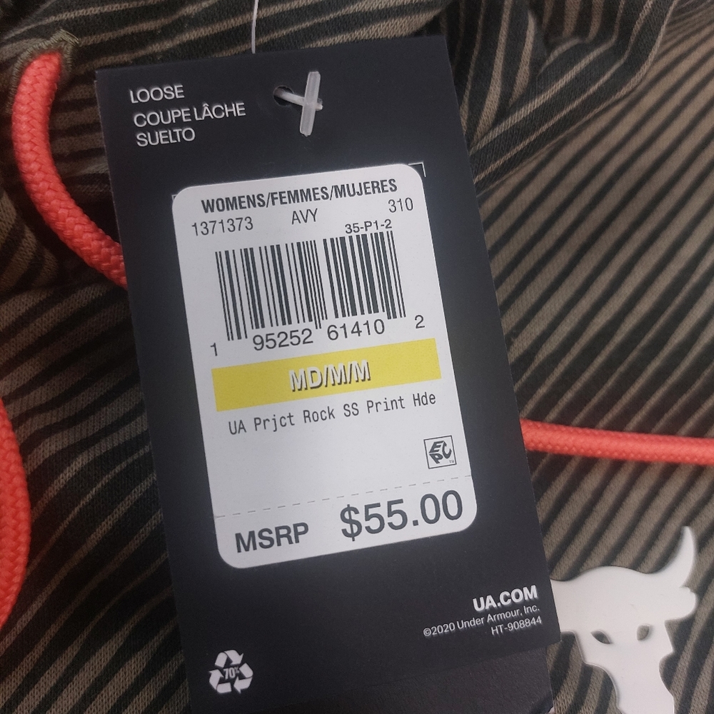 Under armour project rock SS print cropped hoodie - Picture 5 of 5